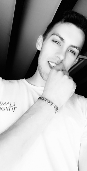skin, smile, monochrome