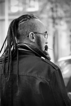 jacket, monochrome