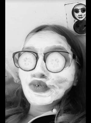 selfie, smile, glasses