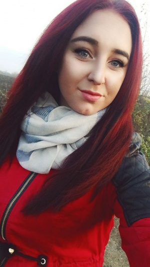 hair, selfie, smile, scarf