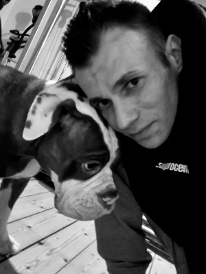 monochrome, dog, pet