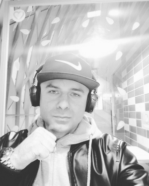 monochrome, hat