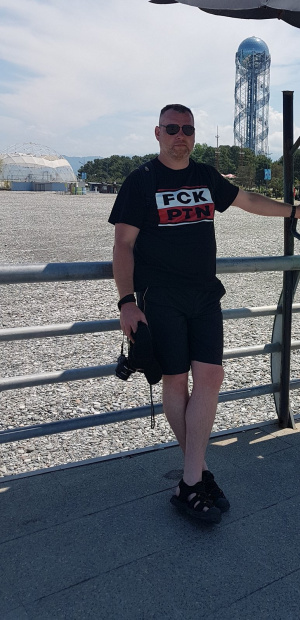 vacation, standing, shorts