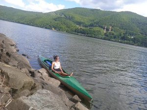 vehicle, lake, boat, canoe
