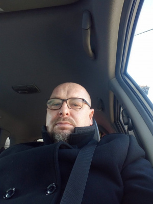 hair, glasses, beard, vehicle, moustache