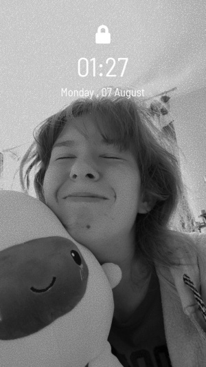 smile, monochrome