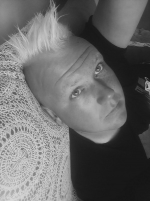 skin, ear, monochrome