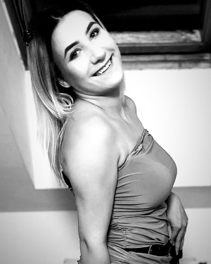 skin, smile, muscle, monochrome, model