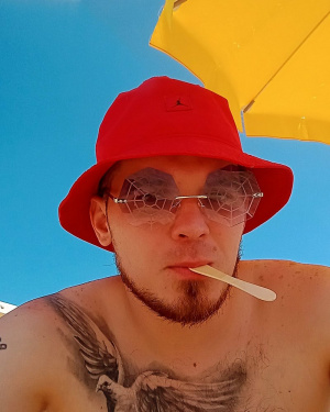 hair, glasses, muscle, beard, sunglasses, hat