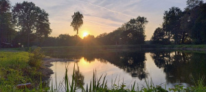 sky, lake, sunset