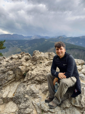 sitting, vacation, rock, mountain