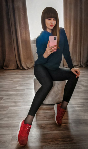sitting, tights, shoe
