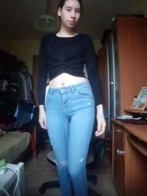 textile, jeans, denim, standing, room, shorts