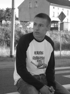 cool, sitting, monochrome