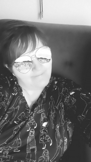 cool, glasses, monochrome