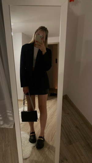 outerwear, standing, dress