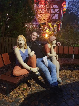 fun, jeans, sitting, leisure