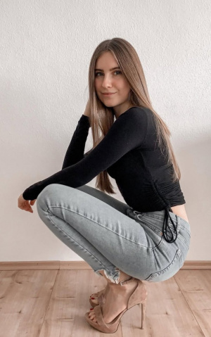 jeans, sitting, shoe